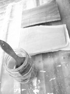 Aufleimen des Tuches